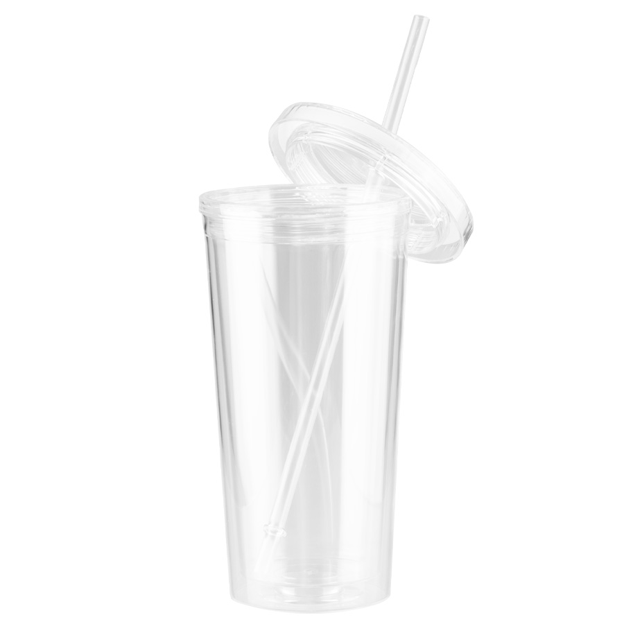 Vaso plástico doble pared aislante 600cc