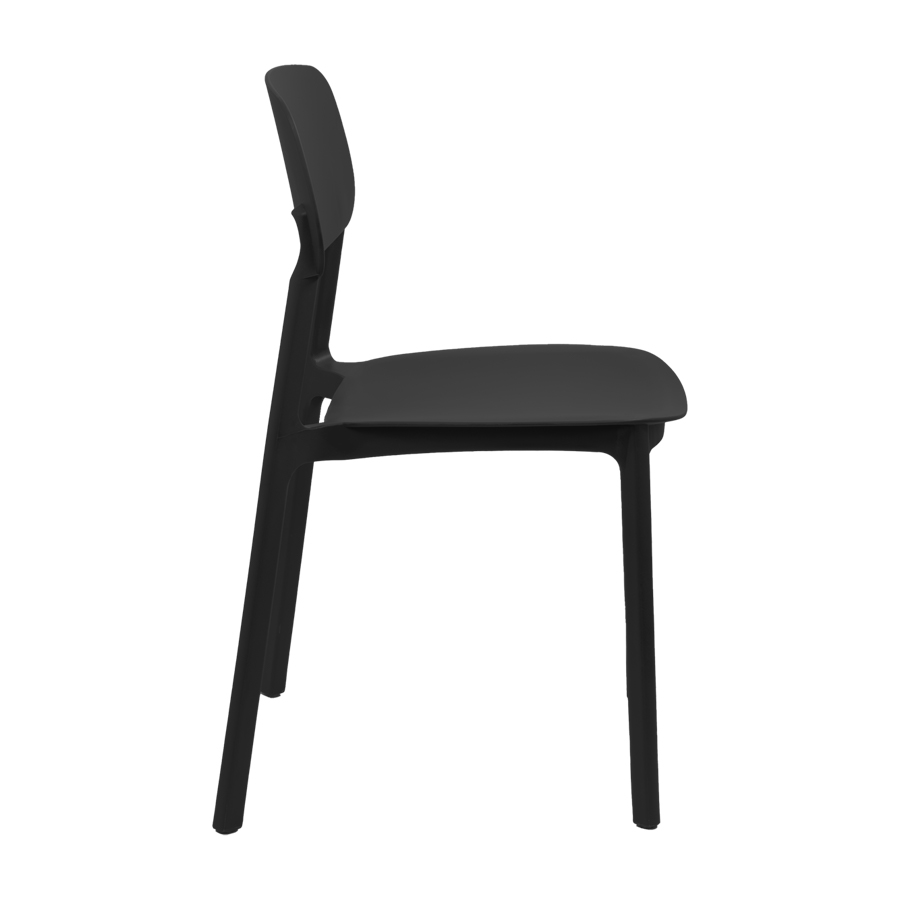 Silla apilable de plástico rígido 