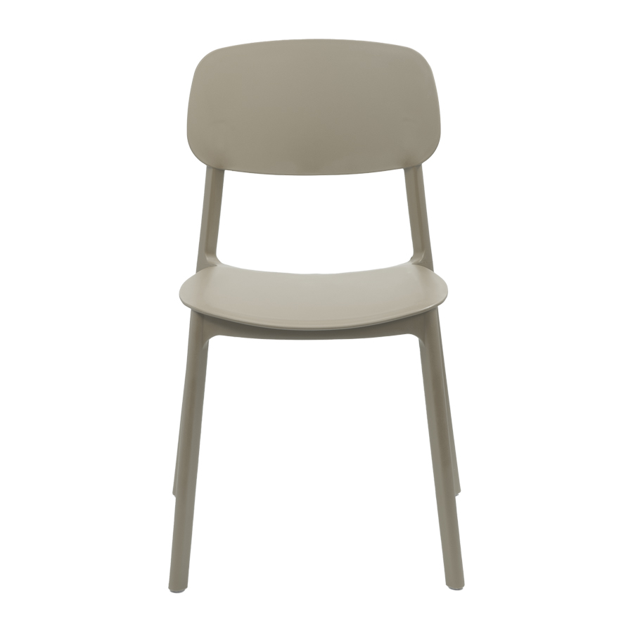 Silla apilable de plástico rígido 