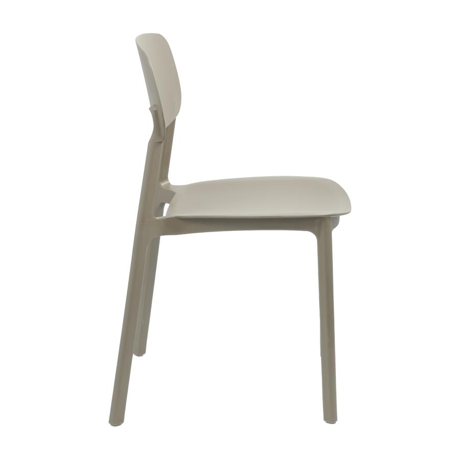 Silla apilable de plástico rígido 