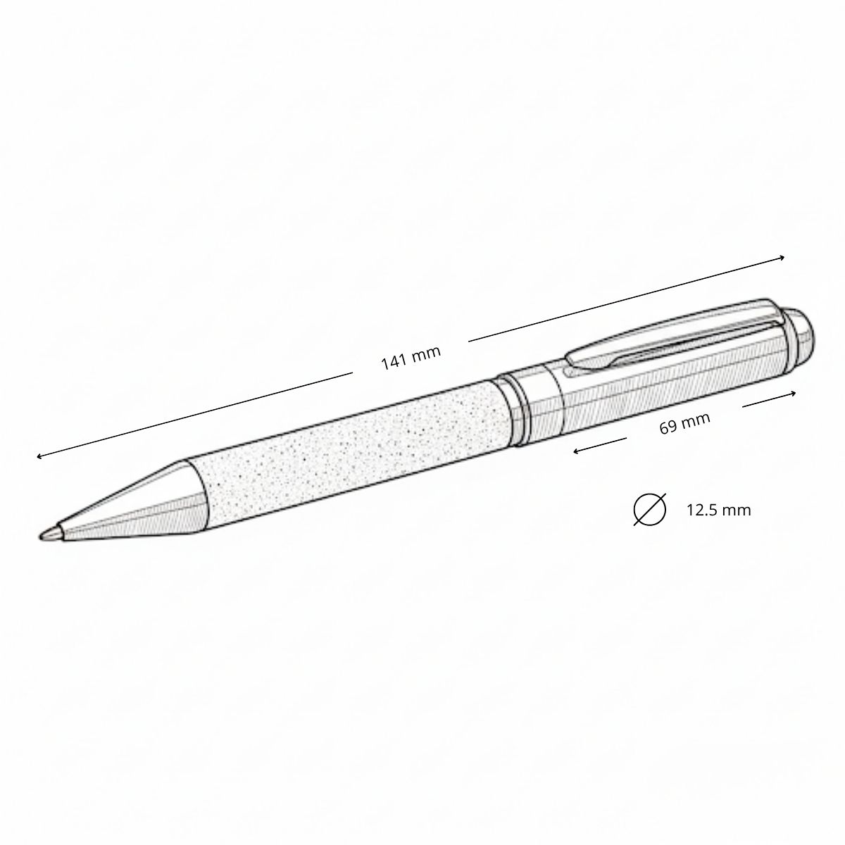Bolígrafo de acero MENDOZA