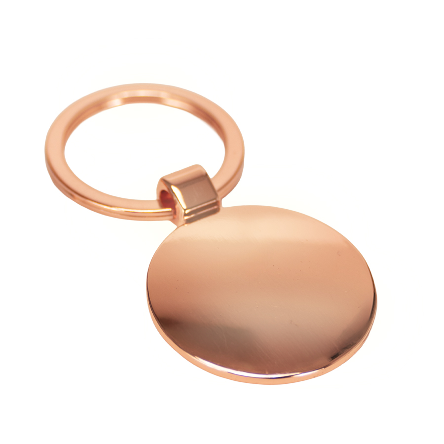 Llavero redondo encobrizado negro 