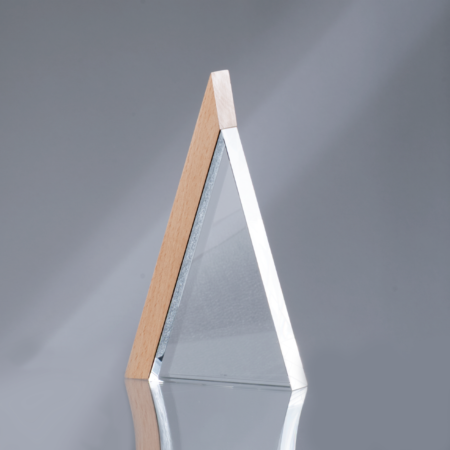 Trofeo Galvano de Madera y Cristal 