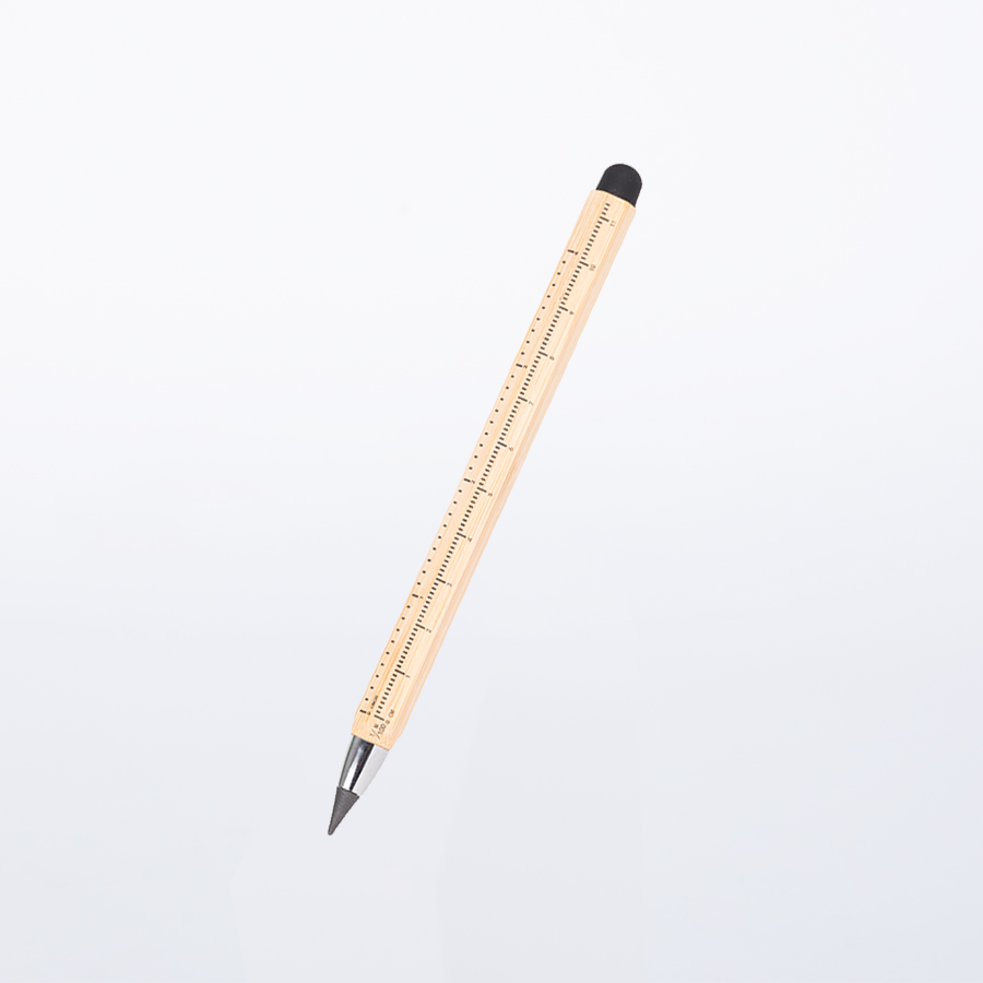 Lápiz de Bamboo con punta Tungsteno, Puntero Touch-Screen y regla de medir